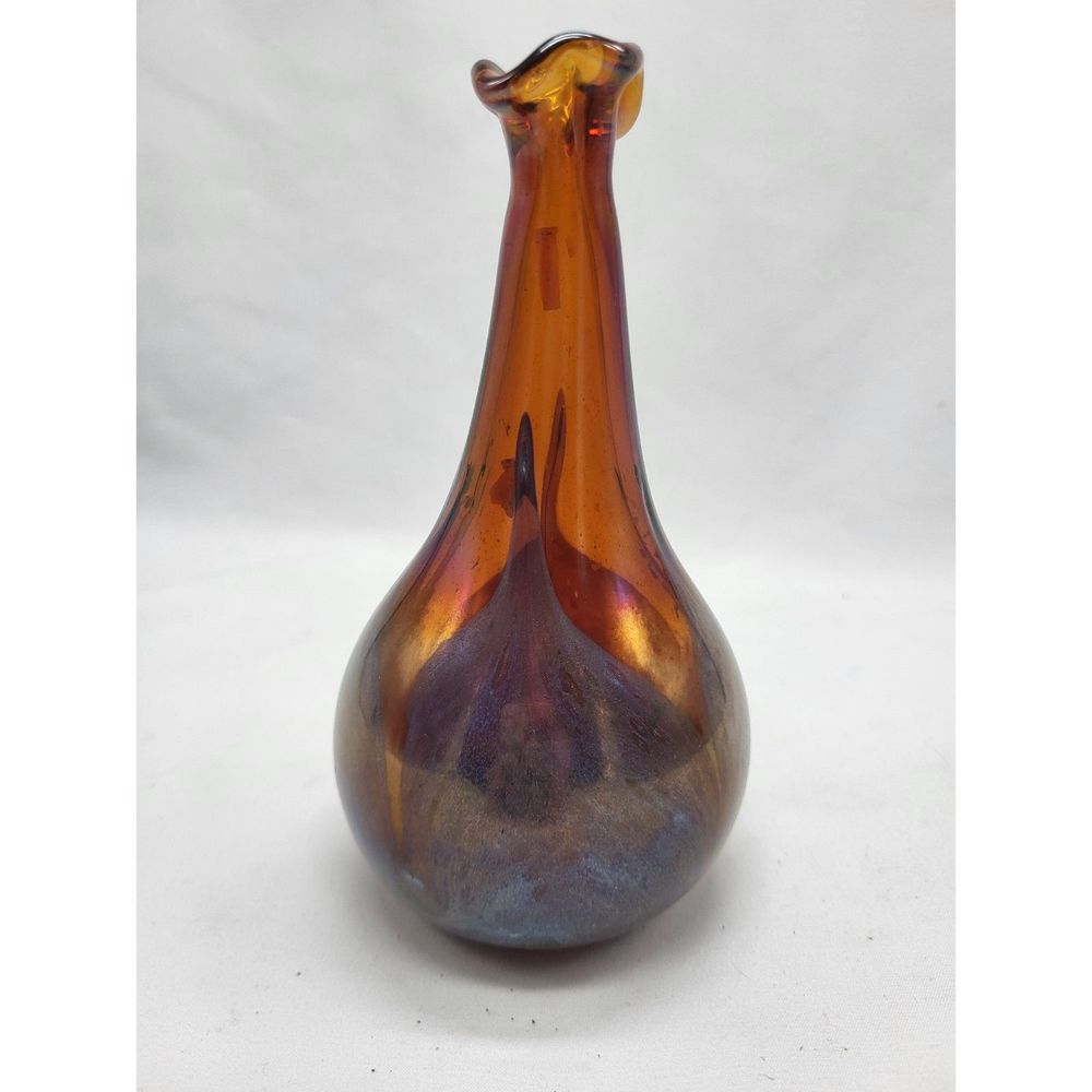 Stephen Fellerman Signed Art Glass Vase 1973